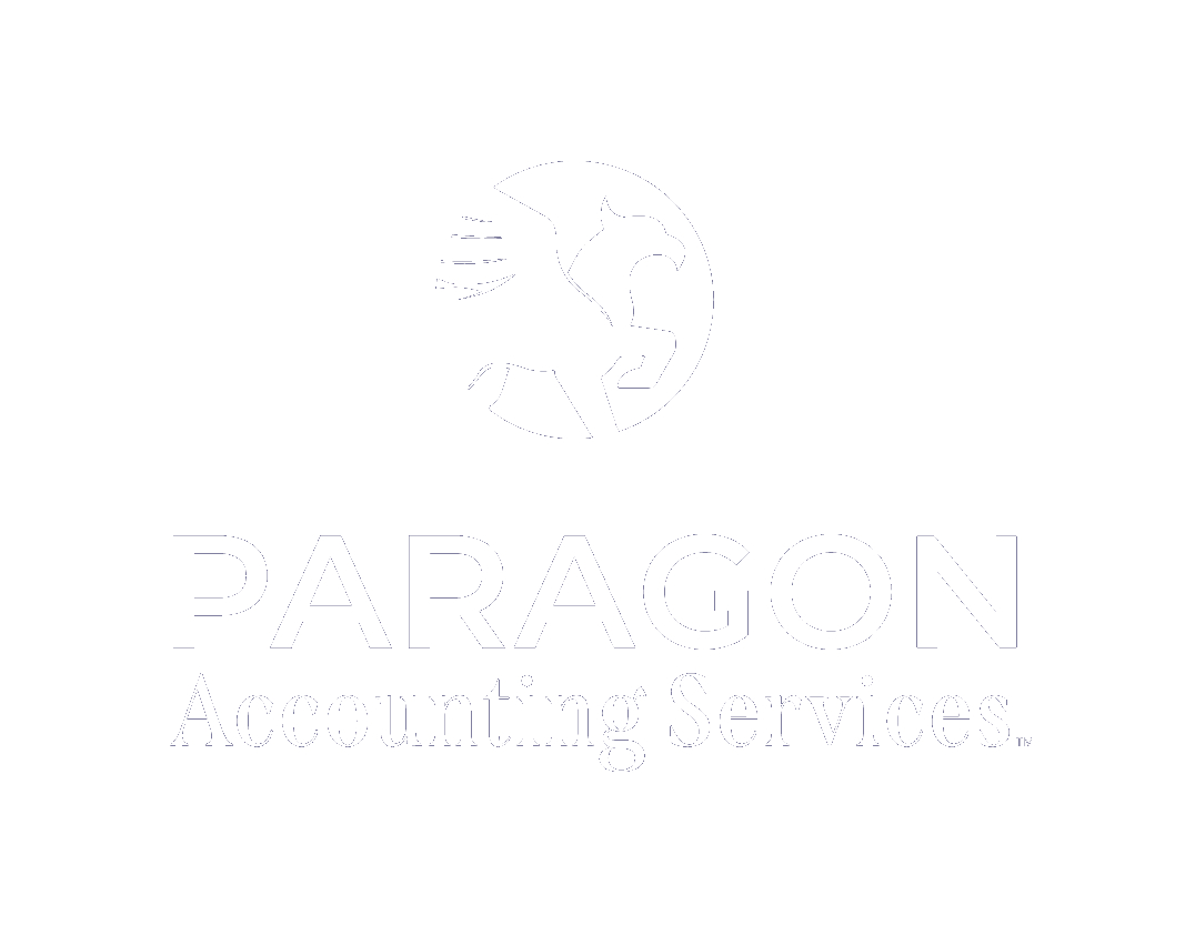 Paragon Accounting Services logo in white with the Paragon griffin mark